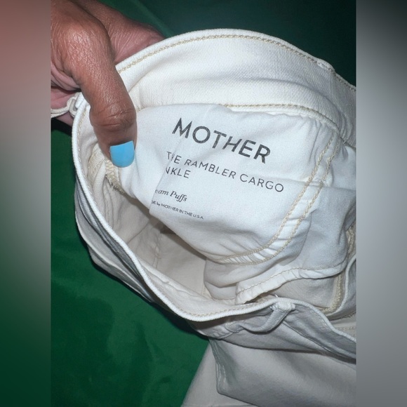 NWT MOTHER The Rambler Cargo Cream Wide Leg Women's Jeans size 30 - Picture 12 of 16